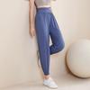 Sweatpants women's loose wide legs high waist and thin fitness pants running quick drying training casual tied feet yoga trousers
