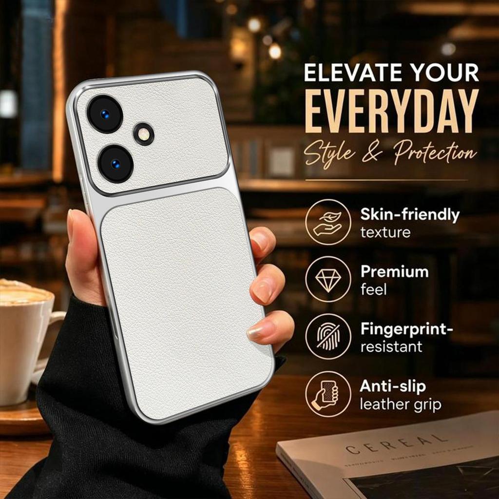 Coque pour infinix HOT 30i NFC, 30i, 30 Play, 30 Play NFC, 30 4G Transformée en Design Série 17 Coque en Cuir de Luxe avec Cache Fenêtre Grande Caméra