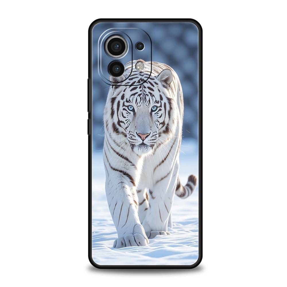 

Чехол для телефона Animal White Tiger для Xiaomi 17 14 15 13 14T 13T 12T 11T Pro 12 11 Lite Poco X7 X5 X3 NFC F7 F6 Мягкий чехол Poco X5 Pro