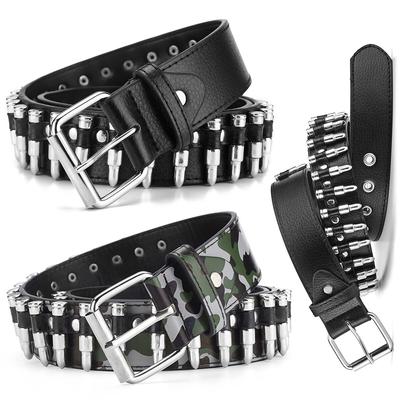 Women's Belt Fashion Punk Wide Belt Camouflage Belt Camo Belt Hollow Rivet Belt Punk Rock Wild Adjustable Young Trend Men's Belt