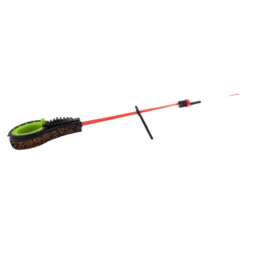 FTK Combinação de vara e carretel de pesca no gelo de inverno destacável portátil (com suporte de haste), Fácil de transportar, também pode ser alterado para diferentes pontas de haste