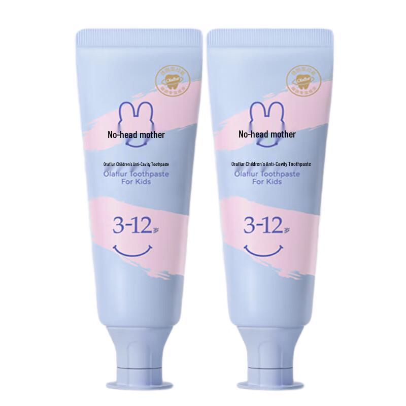Rabbit Head Mama Olafluor Kids Anti-Cavity Toothpaste, Strawberry (3-12 Yrs) клубничный