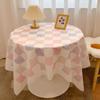 Dustproof Checkerboard Tablecloth Korean Style Table Cover Set Prop Plaid Tablecloth  Coffee Table