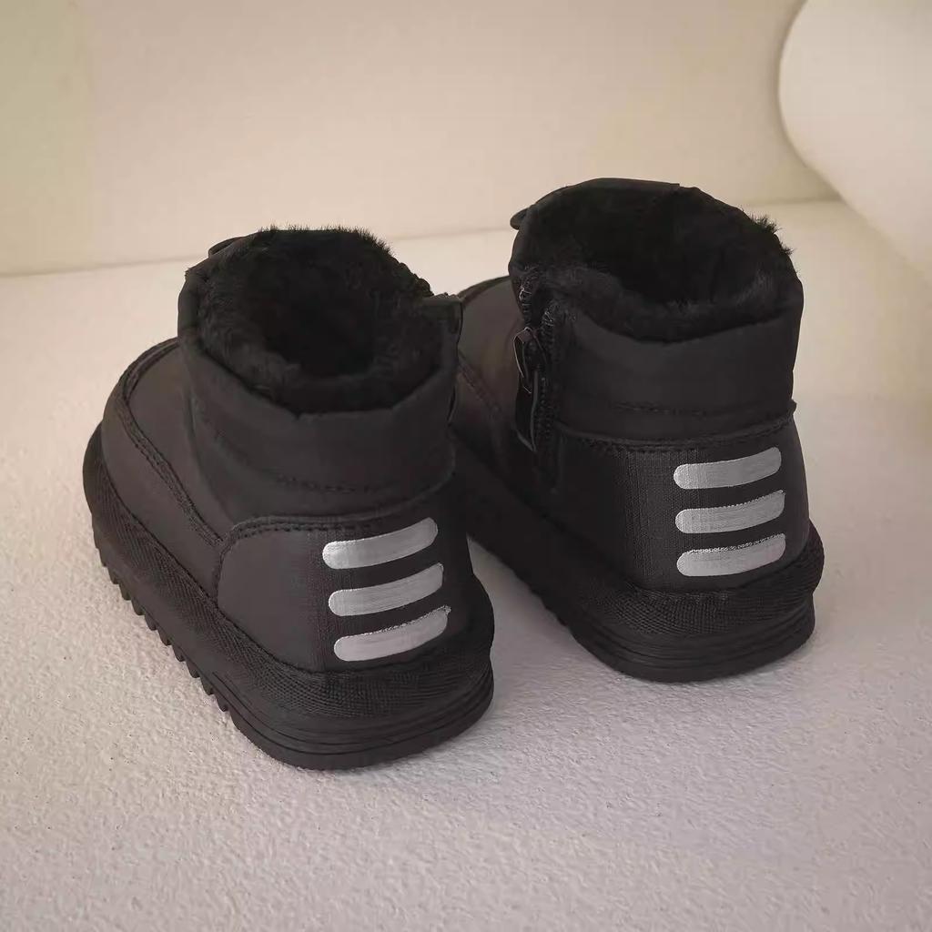 Children's Snow Boots With Fleece Thickened, Soft-Sole, Warm, Waterproof Cotton Boots For Boys And Girls