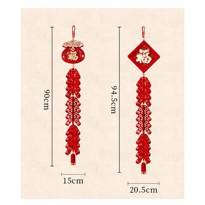 2026 Year Of The Horse Spring Festival Firecracker Pendant Chinese  Year Lucky Character Pendant Home Store Decoration Gift