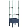 Planter with Trellis Blue Gray 40 X 40 X 142.5 Cm PP