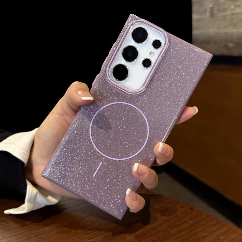 Glitter Bling Magnetic Wireless Charging Soft Case For For Samsung Galaxy S26 S25 Ultra S24 Ultra S23 Silicone Shockproof Cover