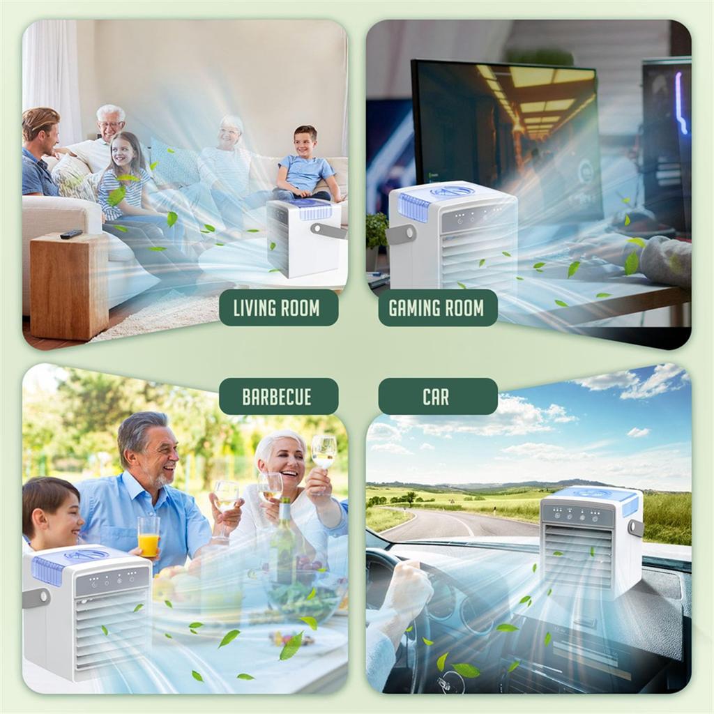 Portable Air Conditioners, USB Personal Mini Air Conditioner , Evaporative Air Cooler with Misting, for Room, Tent,Car