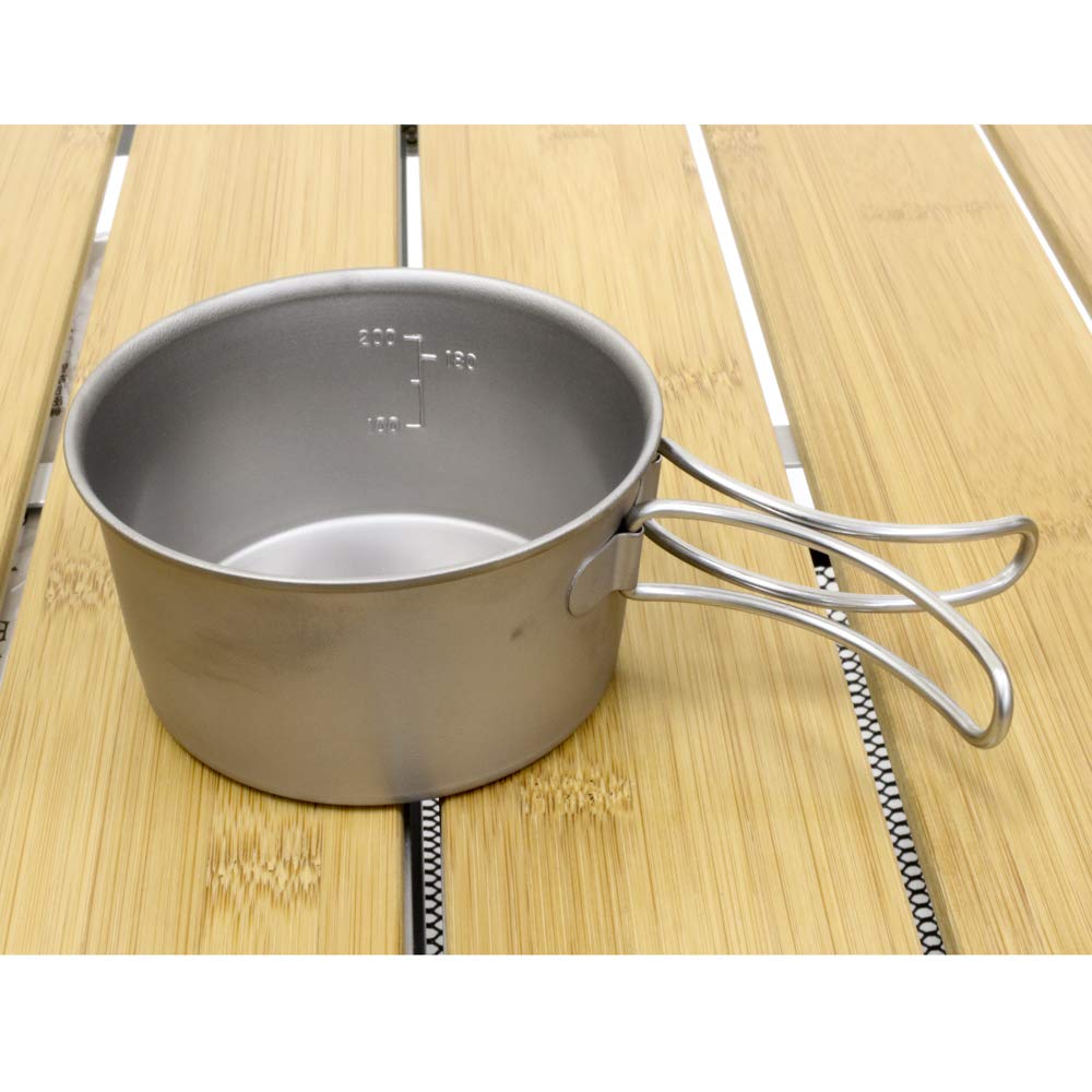Jointer Titanium Sierra Cup Deep Type 250ml Folding Handle Foldable Suitable for Direct Coffee [Yamame] Lightweight, Handle, Stackable, Flame,