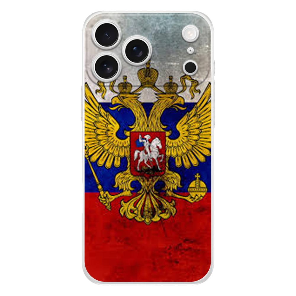 Soft Clear TPU Phone Case For iPhone 17 Air 16E 16 11 15 14 Pro MAX 12 13 7 8 Plus SE Easter Cover Protection Russian Flag