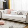 Wool Soft Color Solid Lamb Sofa Cover For Home Thicken Plush Soft Sofa Towel Antislip Couch Cover For Winter Sofa Cushion Cover