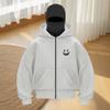 Men's Fashion Fitness Street Designer Hoodie Zipper Hoodie Loose Masked Sweatshirt Women's Fashionable Double Cap Double Collar
