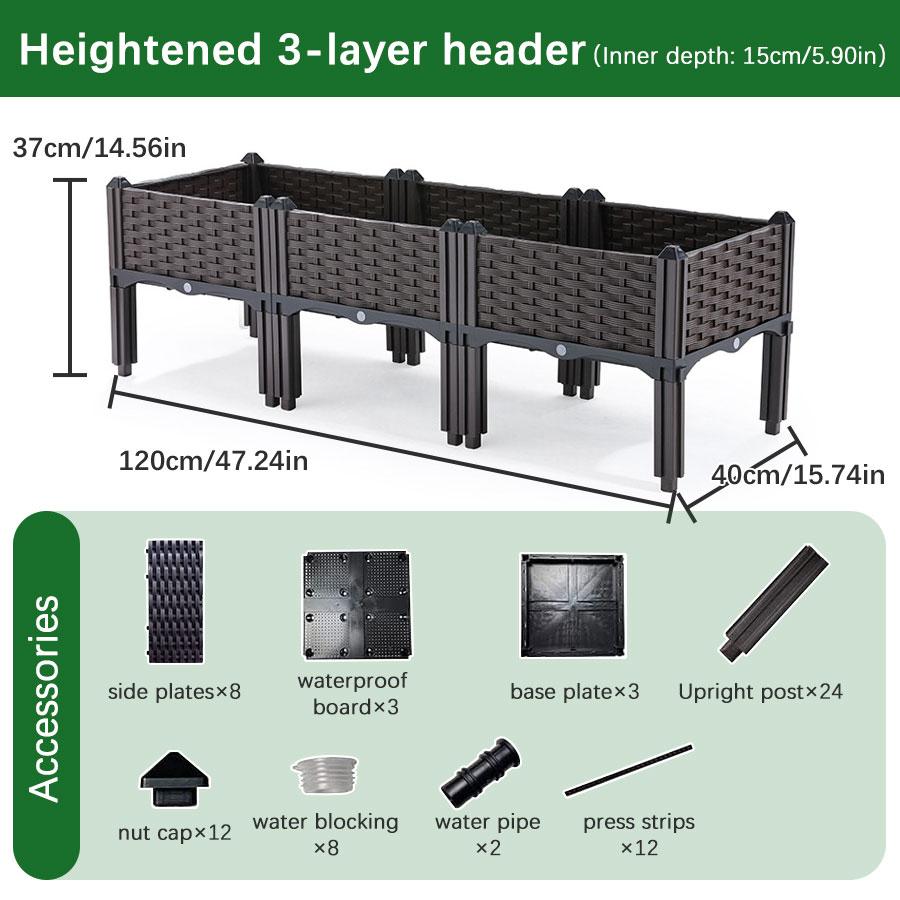 

Пластиковый большой ящик для цветочного горшка для посадки овощей, украшение для домашнего сада, горшки для растений, горшок для растений, ящик для посадки в помещении и на открытом воздухе