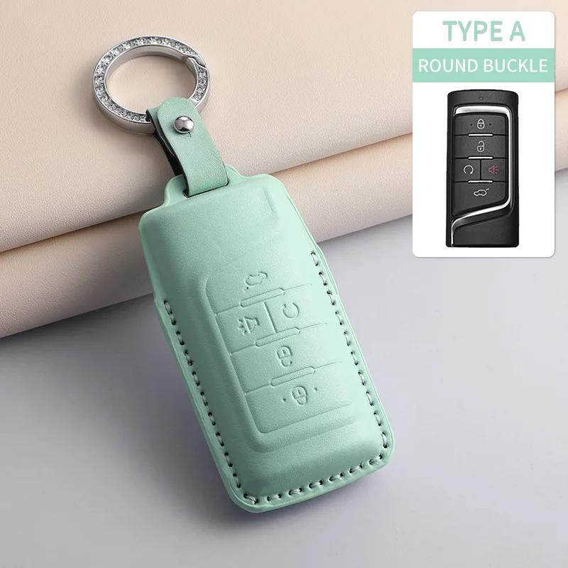 

Car Remote Key Case Cover Shell Fob for GAC Trumpchi Gs4 Gm8 Ga3 Ga6 Sgs7 Ga4 Gs5 M4 M7 ES9 Legend Gs8 E8 EV Coupe PU Keychain