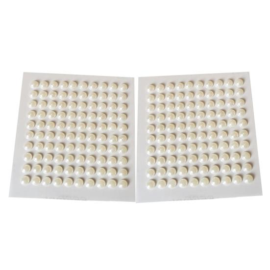 يوشينغ، قطعتان، 3/4/5/6 مم، ملصقات مكياج العيون، غير قابلة للتلاشي، لامعة، قاعدة مسطحة، لون بيج، عصا للوجه والجسم، ملصقات لؤلؤ صناعي، لوازم الفتيات