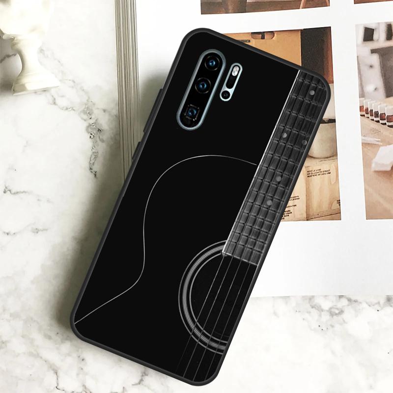 Vintage Music Guitars For Huawei Nova 12i 12s 11i 8i Y73 Y72 Y61 Y91 Y90 Y70 Y60 9 10 SE P30 P40 Lite P60 Pro Case