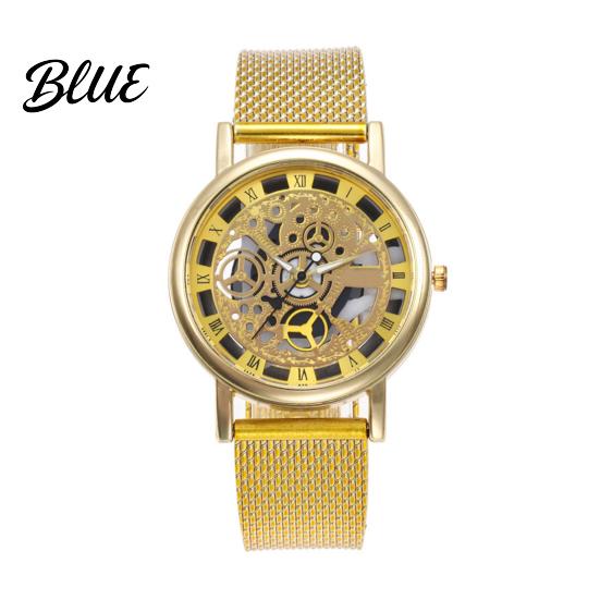 Precise Quartz Watch Men Hollow Round Dial Vintage Casual Formal