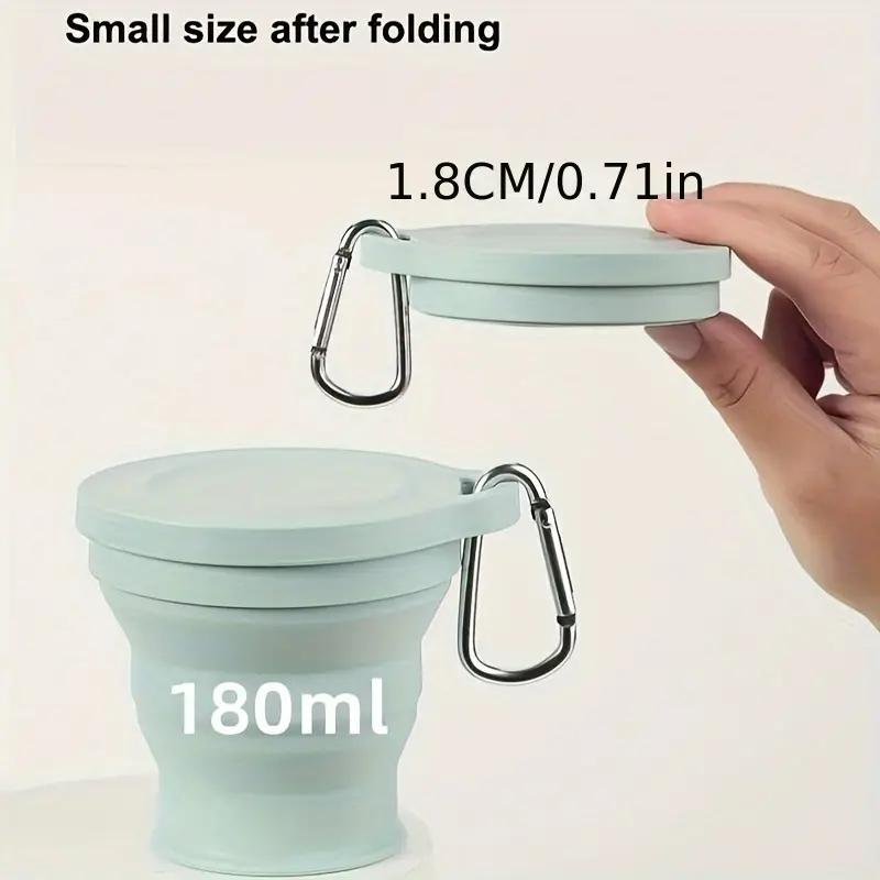 Set Silicone Collapsible Travel Cup - Silicone Folding Camping Cup with Lids - Expandable Drinking Cup Set
