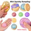 Mini-Quetsch-Dumpling, realistisches Brötchen, sensorisches Fidget-Spielzeug, farbiger Glitzer-Dampfbrötchen-Dekompressionsball, kleines Quetschspielzeug