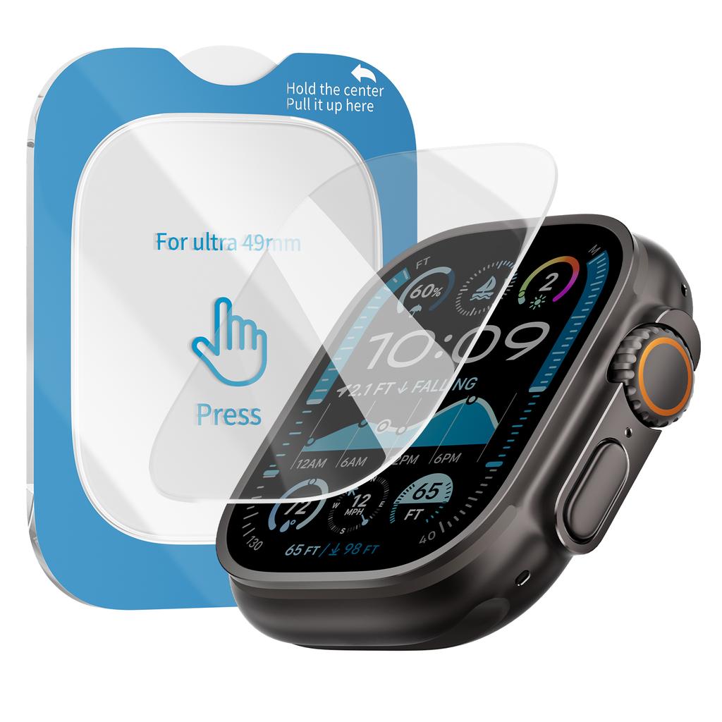 Tempered Glass For Apple Watch Ultra 49mm Screen Protector Waterproof Auto-alignment Installation Full Film iWatch Ultra3/Ultra2