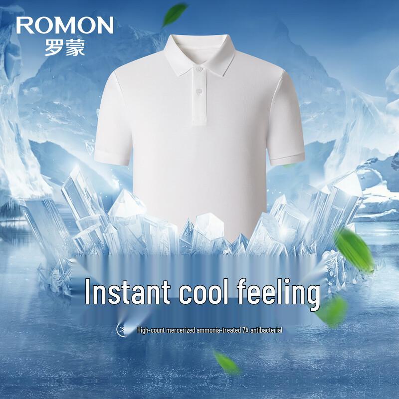 ROMON Men s 7A Antibacterial Modal Ice Silk Polo Shirt 175