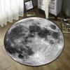 Round Sponge Carpet Earth Moon Mars Pattern Anti-Slip Floor Mat Bedroom Computer Chair Floor Mat Home Decoration