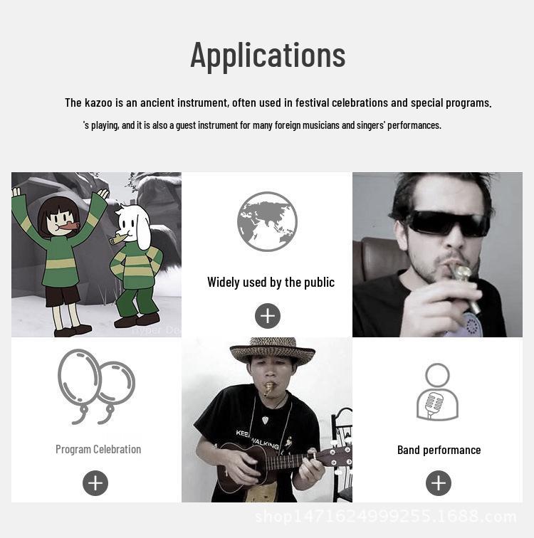 Performance Grade Solid Wood Kazoo Musical Instrument