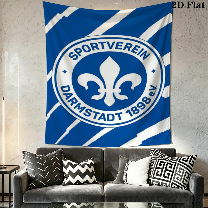 SV Darmstadt 98 Wall Tapestry Aesthetic Wall Hanging Printed Fabric Blanket Decorative Tapestries for Bedroom Living Room Home Decor