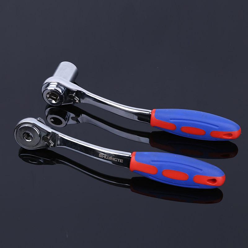 High-Speed Ratchet Wrench Set with External Hex Socket for Auto Repair.