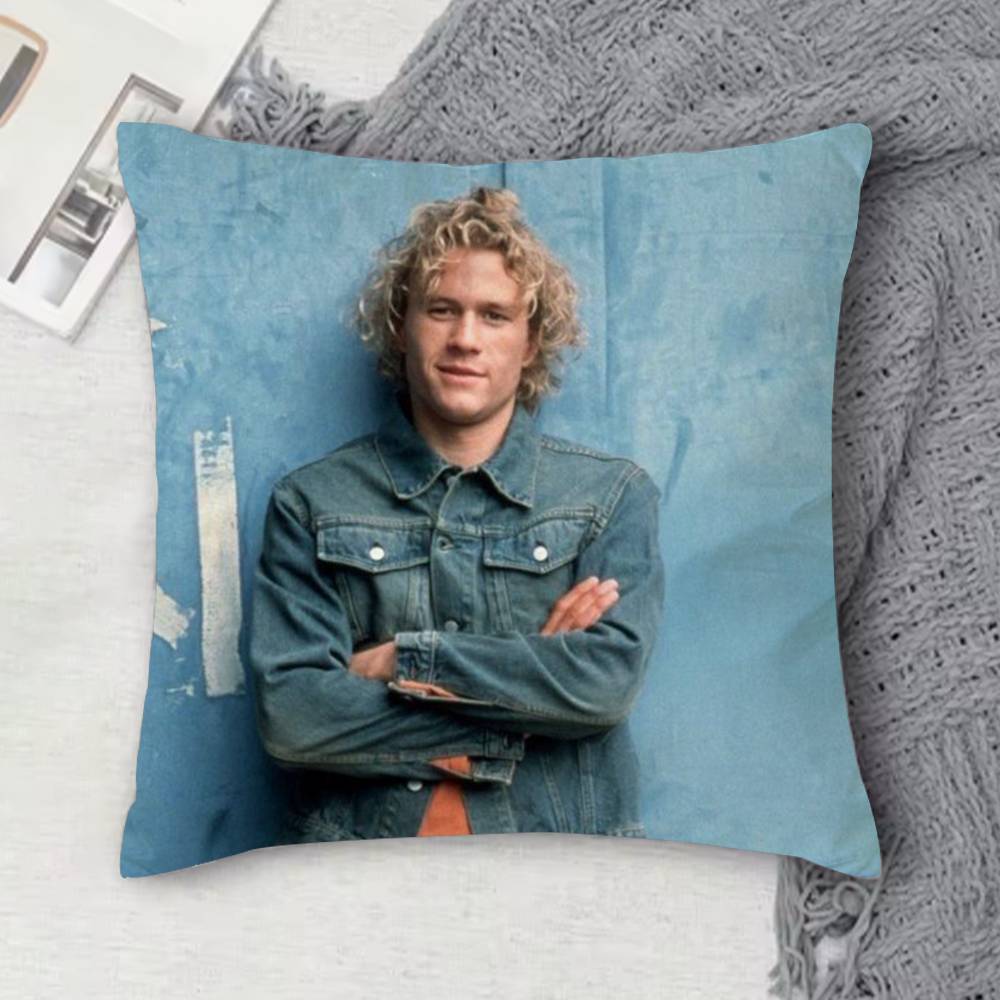H-Heath Ledger Double-Sided Printed Square Decorative Cushion Cover For Sofa Living Room Home Decor