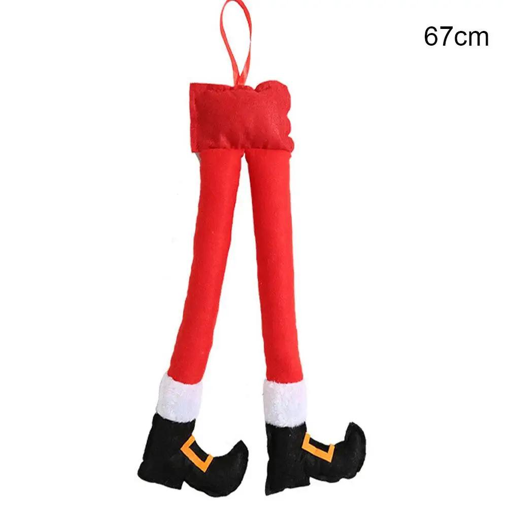 2025 New Year Christmas Elf Santa Legs Car Accessory Christmas Decor For Home Xmas Tree Pendants Auto Rear Trunk Door Leg D H3B1