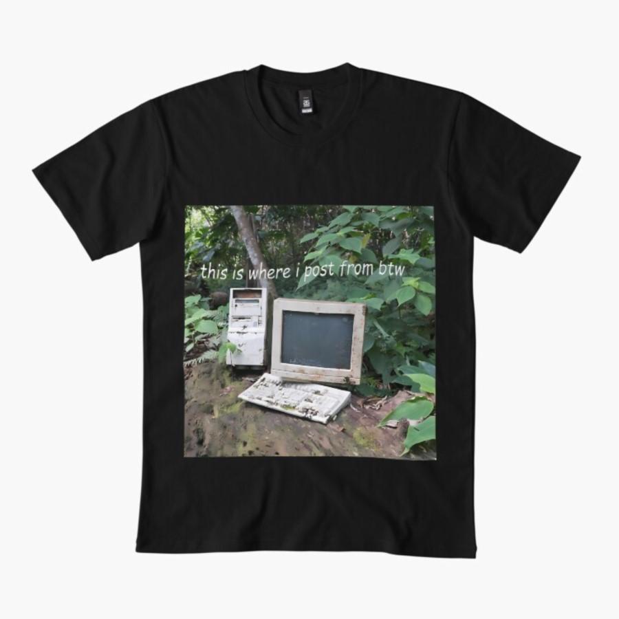 

This Is Where I Post From Liminal Space T-shirt For Men Women 100% Cotton T Shirts Short Sleeve Tops 0320-4 - Men s Summer Co... S