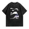 Super Fun Youth Train T shirt For Kids Children Boys Girls vintage Washed Soft fashion Top For Everyday Wear Stylish Slightly