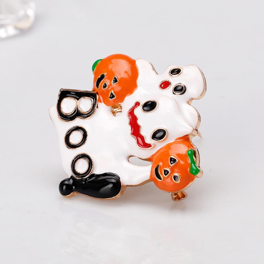 Dámská jedinečná brož ze slitiny s pokovením Módní kreslená dýně Duch na Halloween