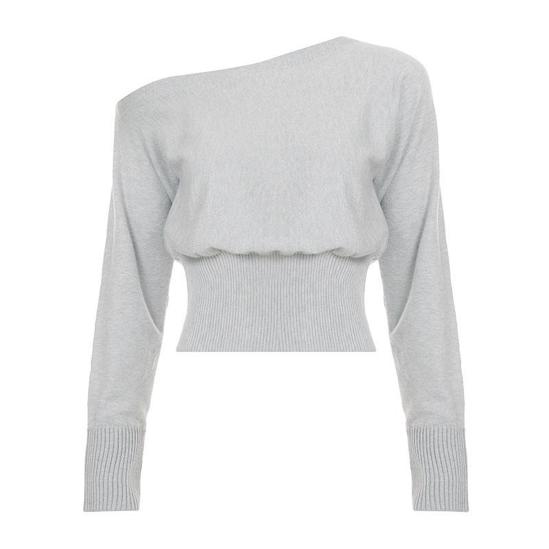 European Off-Shoulder Slimming Sweater: Sexy, Versatile, Loose-Fit Top