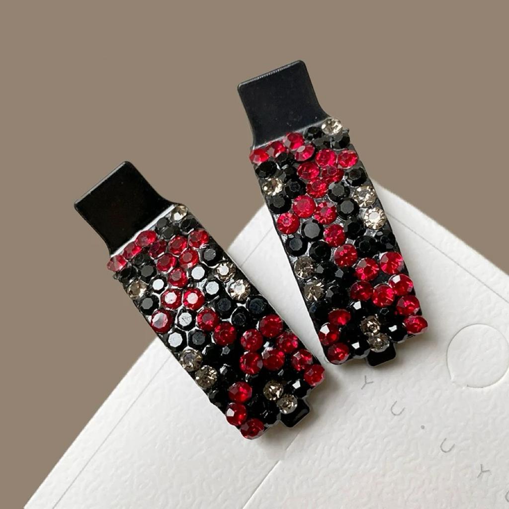 1/2/4Pcs Sparkling Crystal Stone Braided Hair Clips for Women Gift Wedding Party Hair Accessories Hair Barrette with Rhinestones