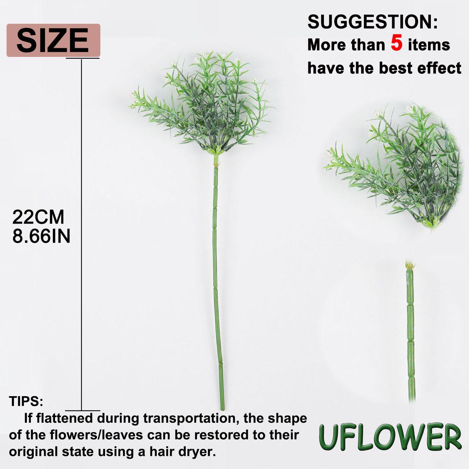 

Uflower 4/6PCS Artificial Plants White Winter Grass Gin Heart Manzanita Wedding Home Garden Outdoor Decoration Greenery 4PCS (No vase)