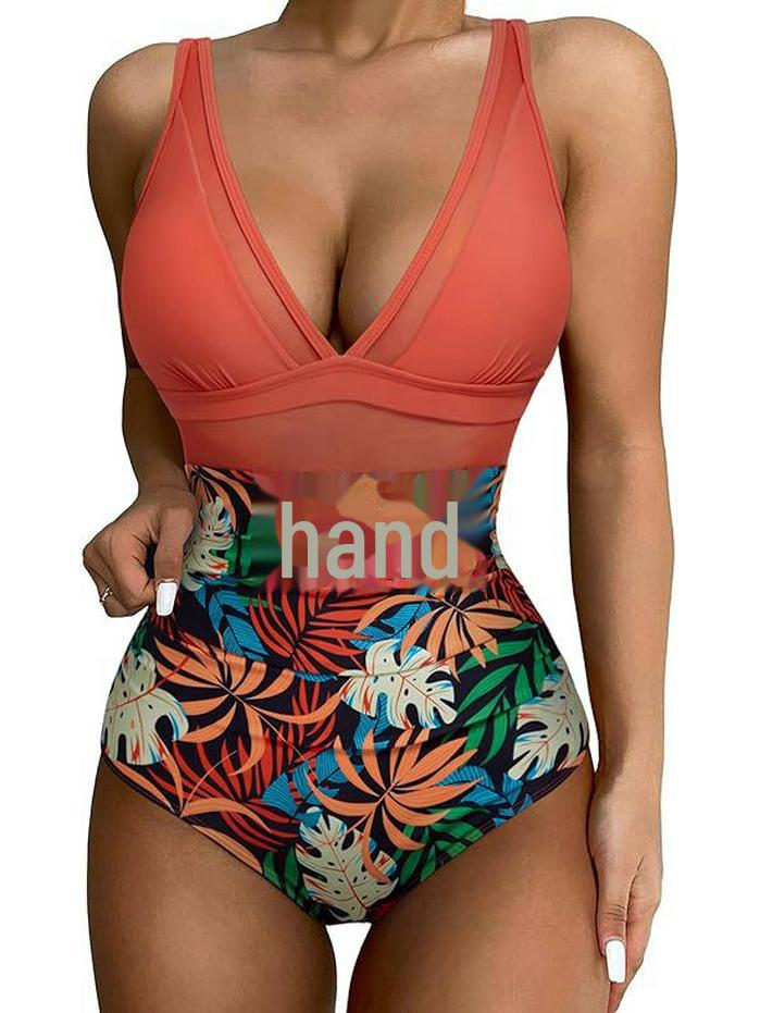 2024 European & American Sexy Transparent One-Piece Backless Swimsuit