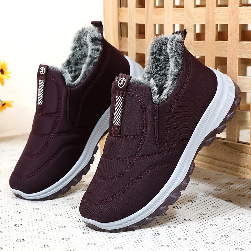 Cotton Shoes Winter Women's Shoes Fleece Thickened Cotton Boots Mom Shoes Large Size Short Boots Men's and Women's Same Warm Snow Boots