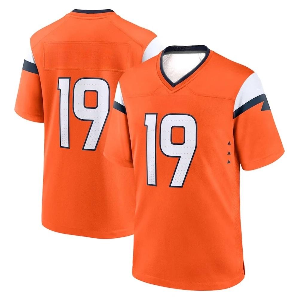 Maglietta a maniche corte da rugby estiva Denver per adulti uomini e donne Broncos Abbigliamento da allenamento Maglietta Sportiva per bambini Top casual
