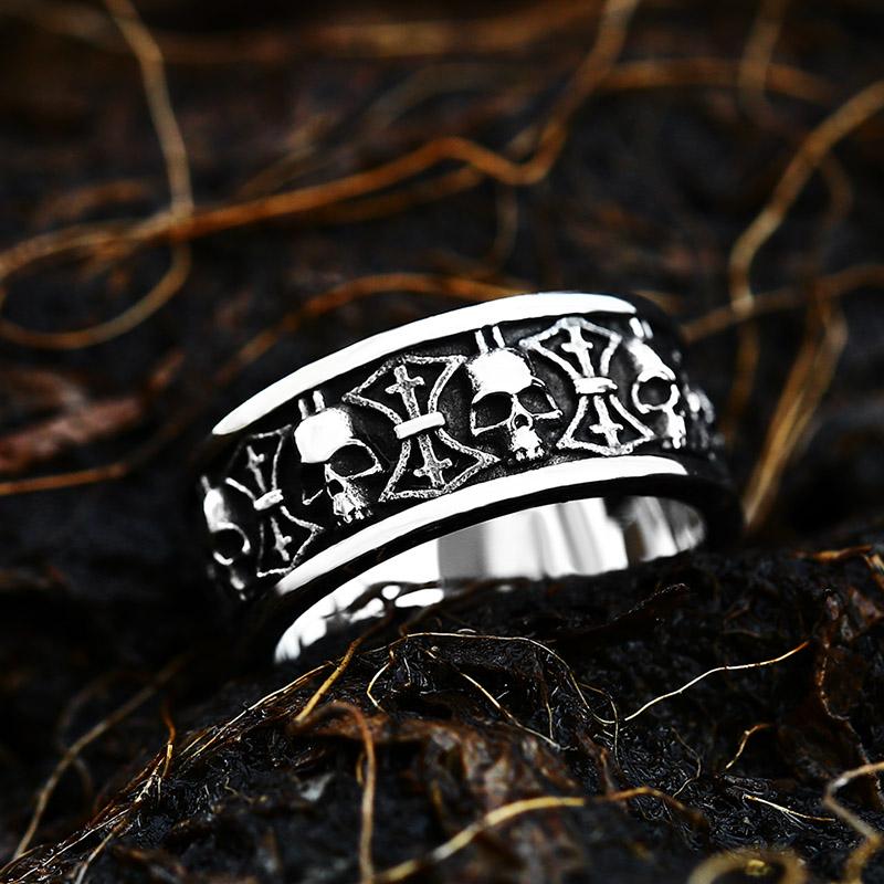 Beier One Piece Sale Unique Thin Skull For Boy And Girl Stainless Steel Lady's Finger Ring BR8-373