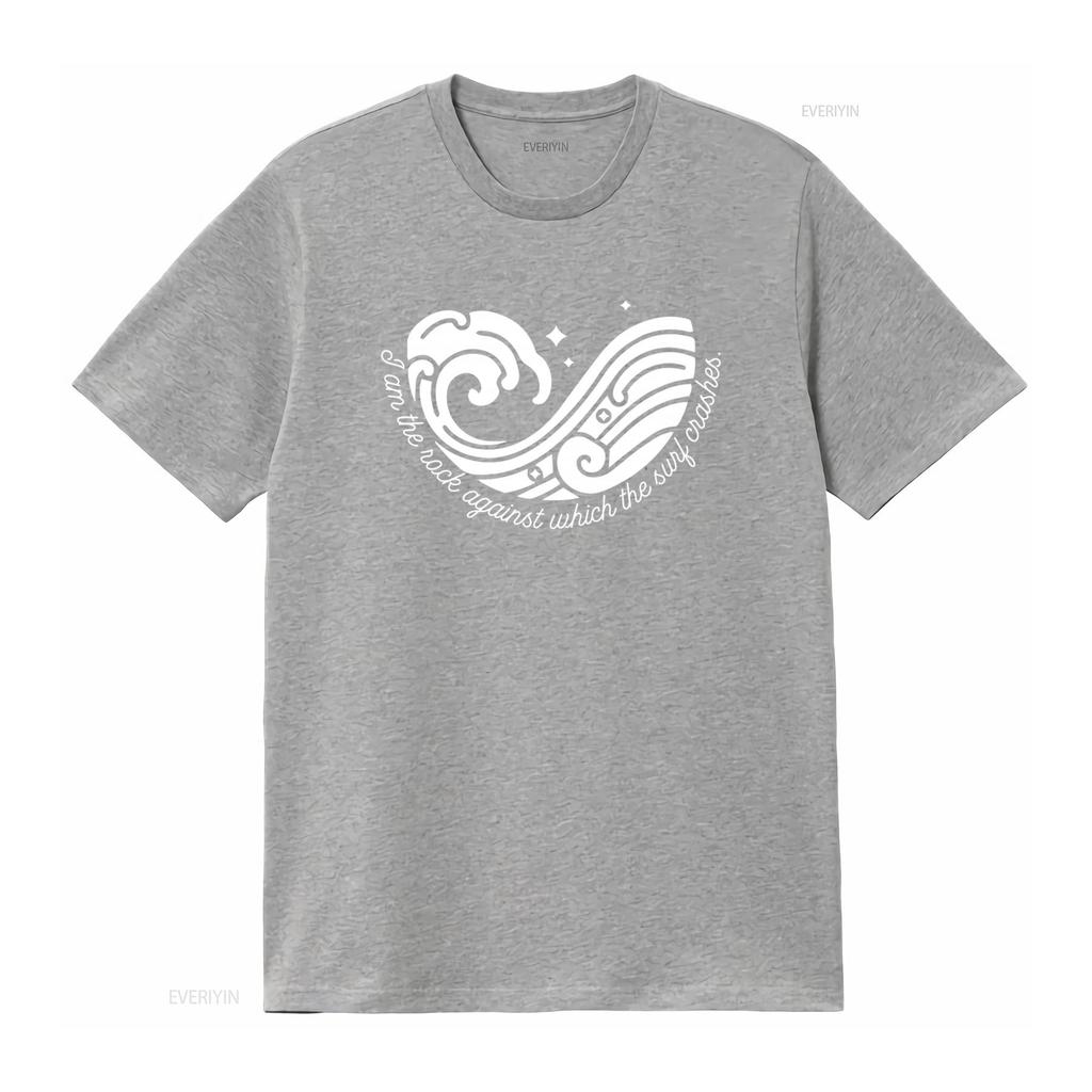 I Am The Rock Against Which Surf Crashes T Shirt Officially Licensed Sarah J Maas A Court Of Silver Flames Quote Nesta Gwen