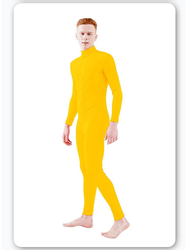 Halloween Cosplay Solid Color Full Body Open Face Zentai Bodysuit