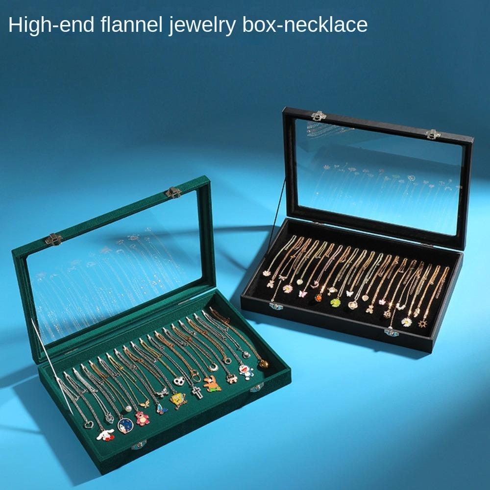 Velvet Jewelry Storage Box High-capacity Bracelet Jewelry Box New Velvet Necklace Box