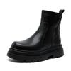 men fashion chelsea boots black trendy original leather shoes cowboy platform boot party nightclub designer chunky botas hombre