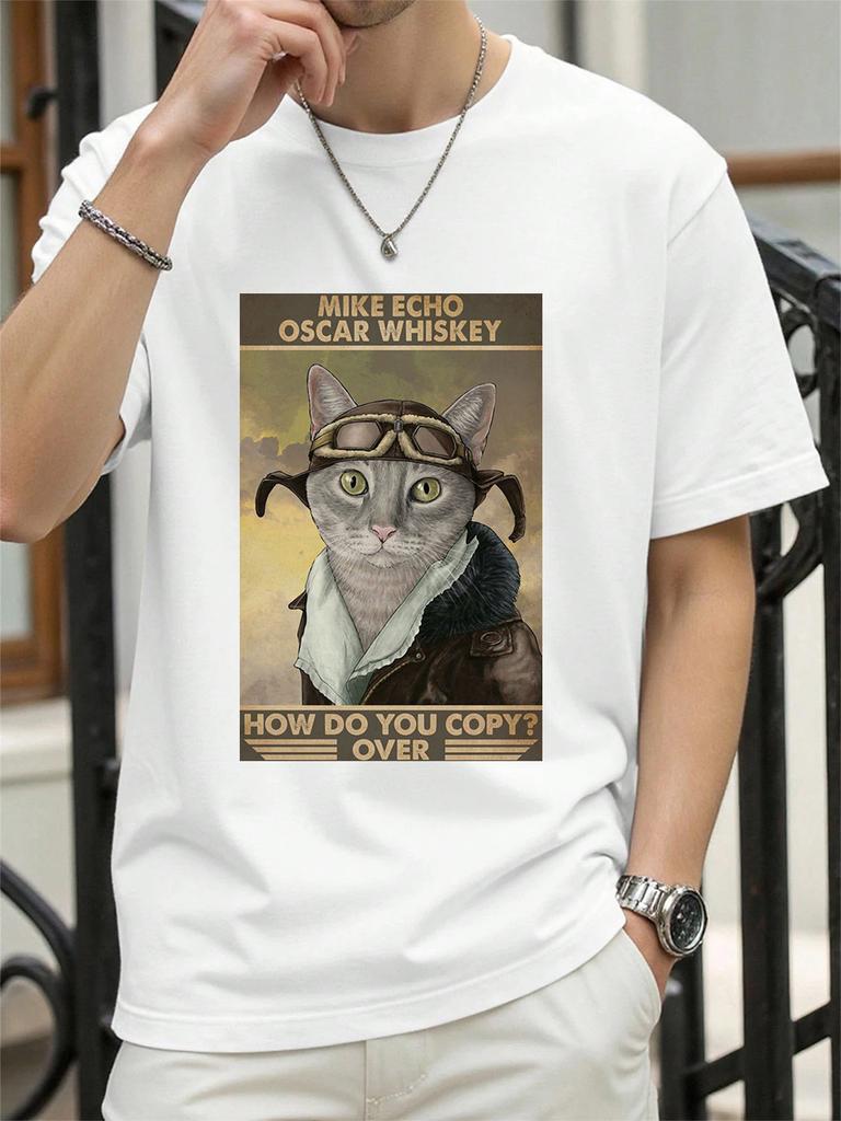 Retro Styled Cat Calling Out Prints TShirts Womens Summer Cotton Tops Loose ONeck Soft Short Sleeve T Shirts Casual Clothes