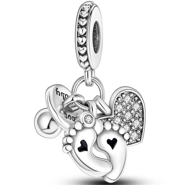 925 Silver Heart Silver Series Pendant Charm Beads Fit Original Bracelet Necklace For Women Diy Making Jewelry Gift