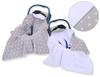 Large Baby Wrap for the Stroller Carrier Seat, Double-sided - Gray and White Stars