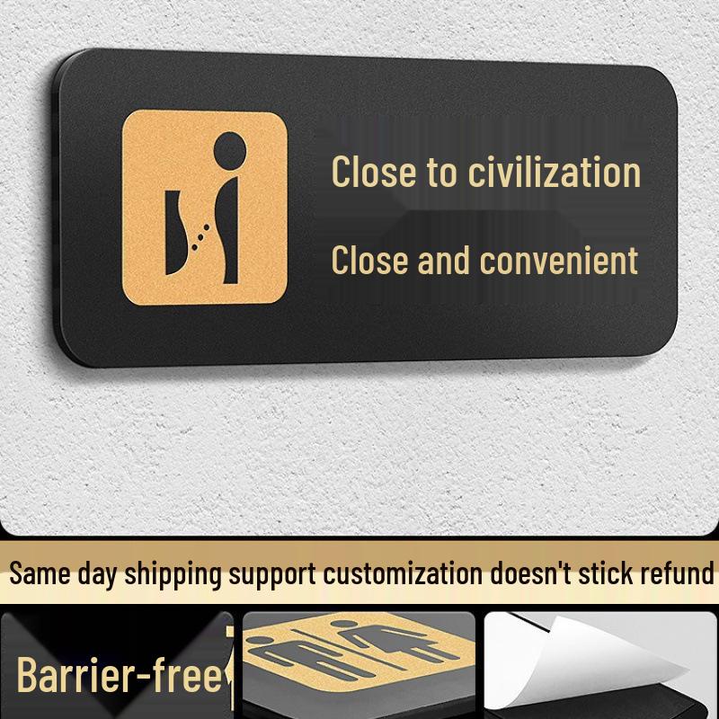 Men's & Women's Restroom Directional Signs for Public Toilets – Left & Right Arrows for Hotels & Offices