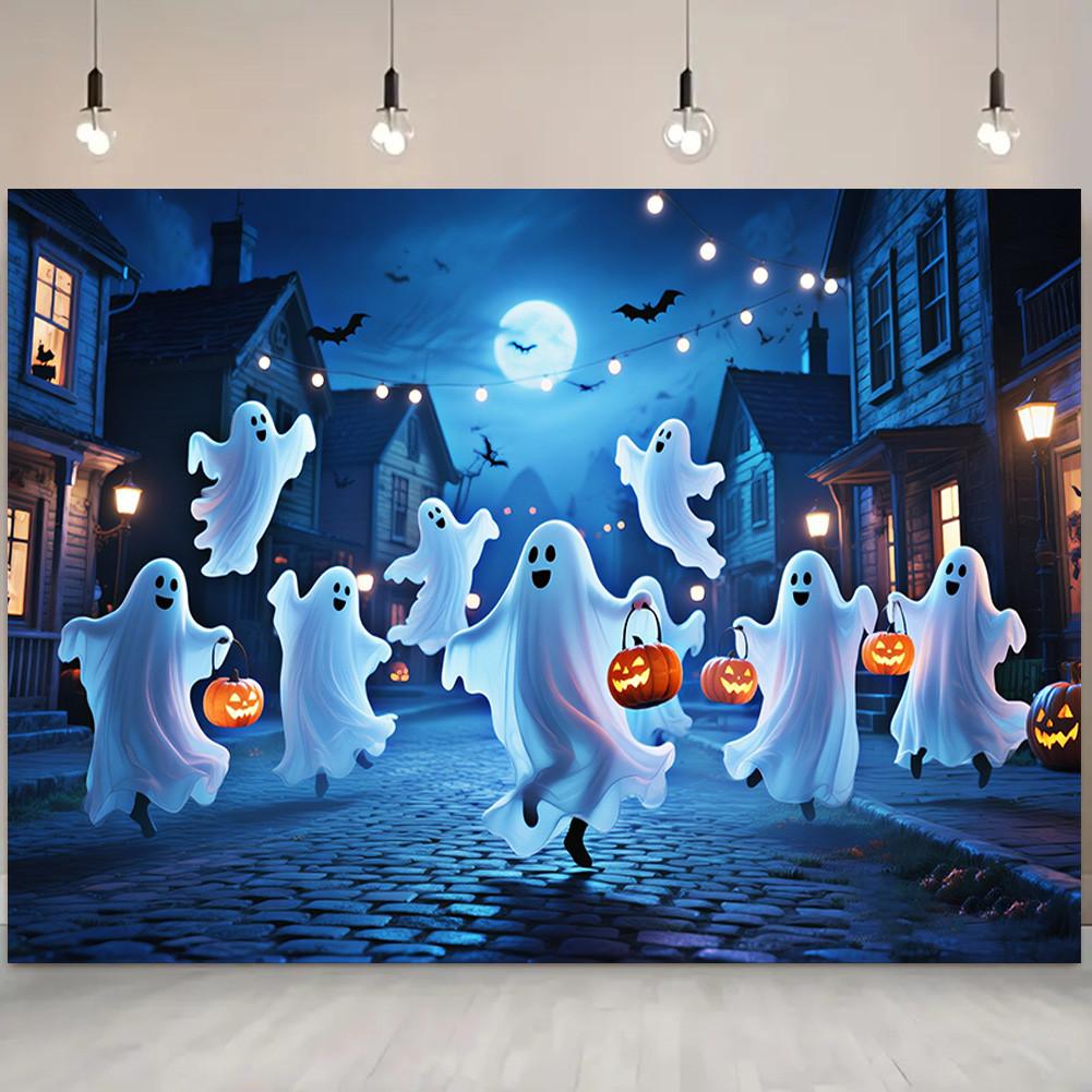 Halloweenské pozadí banner-Duch Jack-O'-Lantern prvky pro vnitřní/venkovní večírky, Promoce, Halloweenská výzdoba, Akce